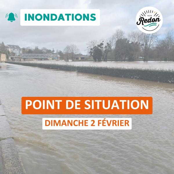 Inondations à Redon – Point de situation à 14h