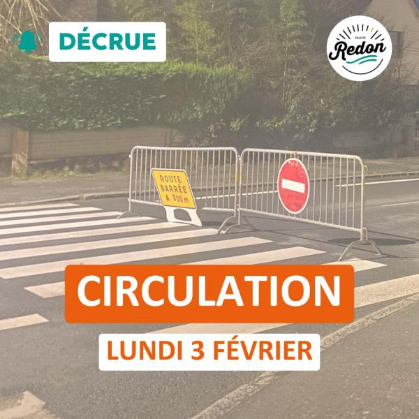 Circulation à Redon – Mise à jour du 2 février